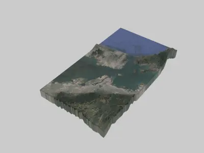 San Francisco City Low-poly 3D model