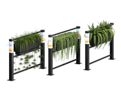 Floral barrier one 3D model
