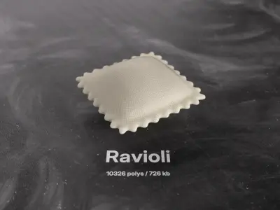 Dumpling and Dough Products 3D model