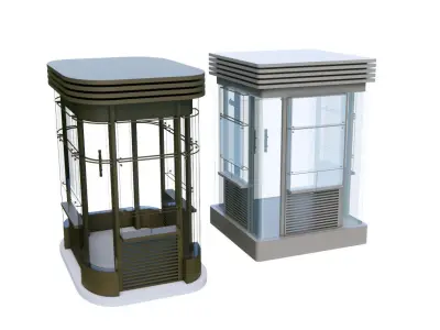 3D Guard post portal gate 3D model