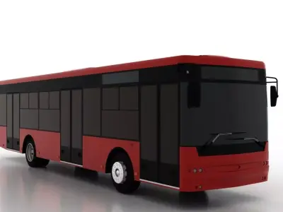 Bus Bogdan A70132 Low Low-poly 3D model