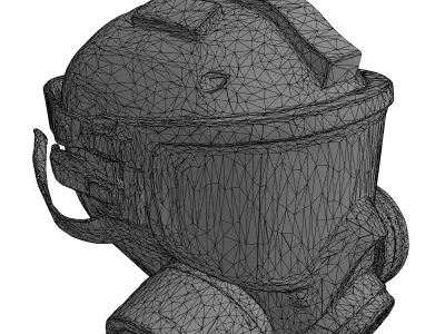 Modern Tactical Gas Mask Model Low-poly 3D model