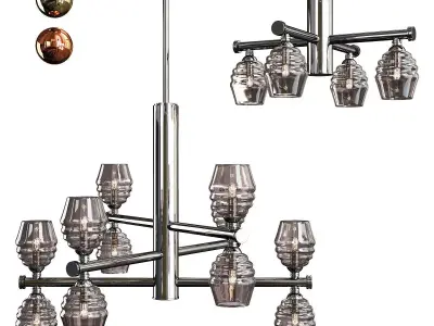 HONEYCOMB CHANDELIER Low-poly 3D model