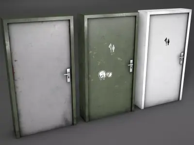 Basic Door Low-poly 3D model