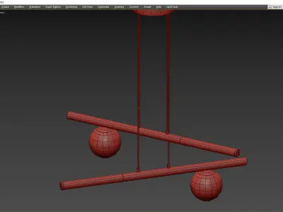 Balance Chandelier Low-poly 3D model