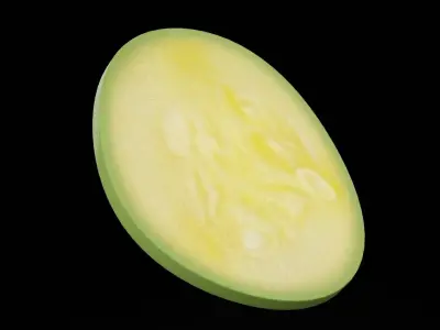 Slice of Pickle Low-poly 3D model