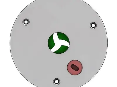 Iris mechanism for 3d printing-3DP3BLROD10A Free 3D print model