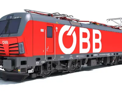 Siemens Vectron Locomotive Austrian Railways 3D model