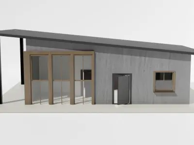 Small one-story house 3D print model