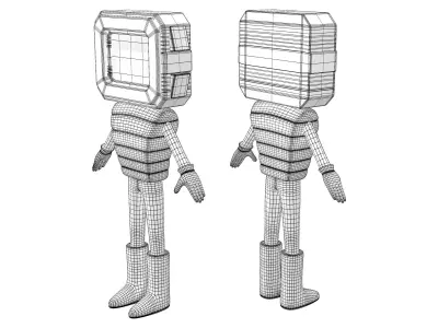 Rigged Watch Character Low-poly 3D model