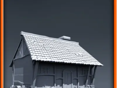 Ultimate medieval style houses Base Model 3D model