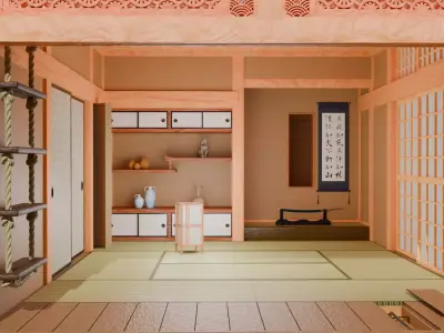 Room of Ninja House 3D model