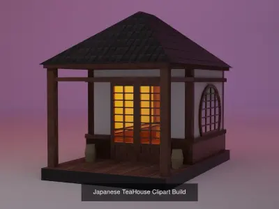 Japanese  Structures Buildings  3D Model Pack