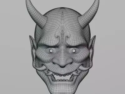 Modern Hannya Mask 3D model