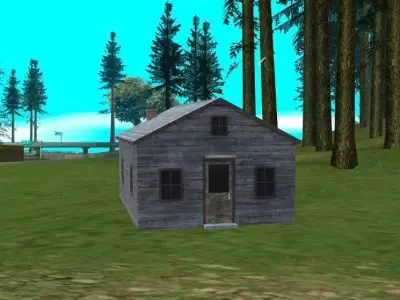 Old Abandoned House Low-poly 3D model