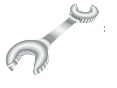 3D Wrench Low-poly 3D model