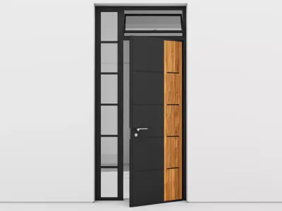 Aluminium door 206 3D model