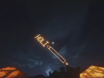 Minecraft night sky with light shining Free 3D model