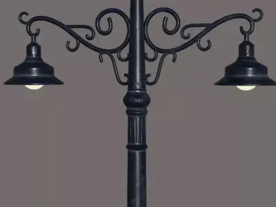 Street Lamp PBR Free 3D model