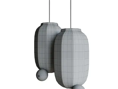 Peyote ceramic pendant light 3D model