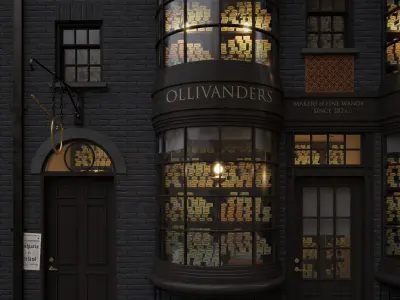 Ollivanders Wand Shop from Harry Potter 3D model