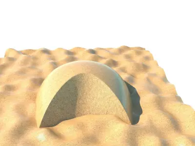 Barchan Sand Dune 3D model