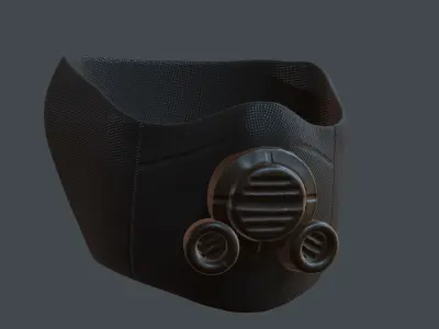Gas mask helmet 3d model scifi Low-poly  Low-poly 3D model 455