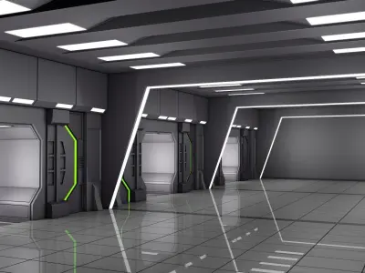 Sci Fi Room 3D model 68