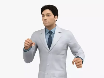 Doctor Rigged Low-poly 3D model