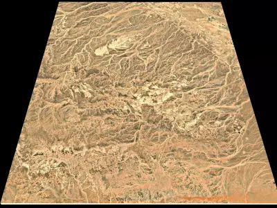 NEOM city topography Saudi Arabia - tile n30 e37 3D model
