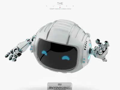 CUTAN X robot with eyes 3D model