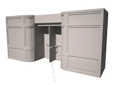 old english shop window 3D model