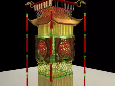 Chinese Palace Lantern  3D model 7