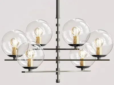 GRANVILLE chandelier with balls hanging from it 3D model