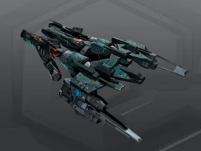 SF Buran Bomber B4 Low-poly 3D model
