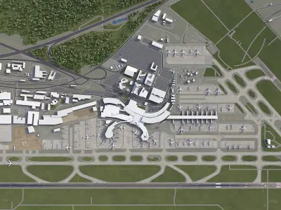 Vienna - International Airport - VIE Low-poly 3D model