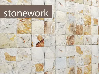 Stone slate 3D 40 3D model