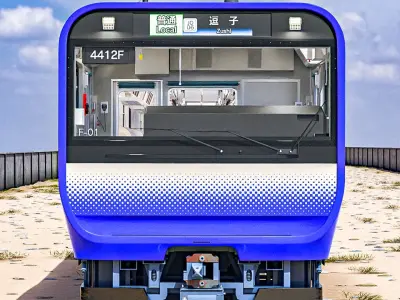  Japanese Train Detailed Interior Yokosuka Sobu Exterior E235-1000 Series Rigged 