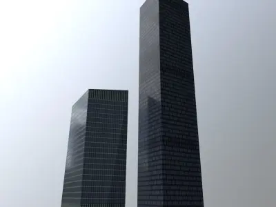 Moscow OKO Low-poly 3D model