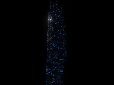 Sci fi Skyscrapers 5 3D model