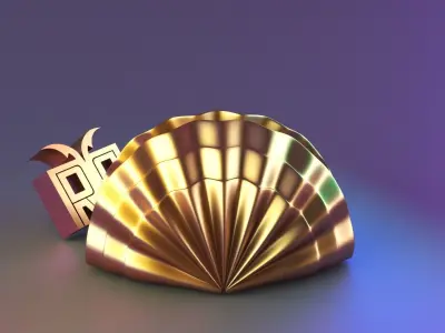 shell candle without pearls 3D print model