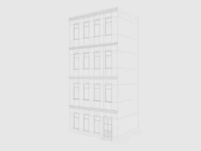 Cartoon Buildings Pack Low-poly 3D model