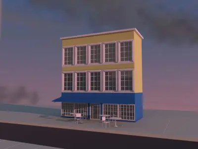 3d model of a house in the English style 3D model