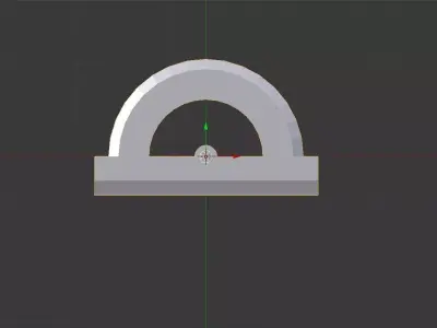 protractor door handle Low-poly 3D model