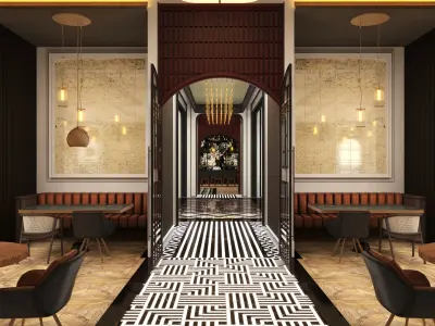 Restaurant - Cafe - Casino - Bar 3D Model - Corona Render 3D model