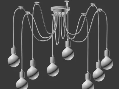 Wire Jungle Pendant Lights 3D model