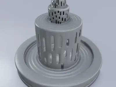 Fountain with holes in it 3D print model