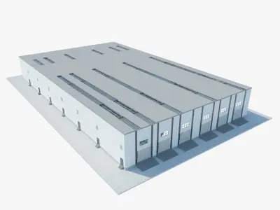 Warehouse 6 interior and exterior 3D model