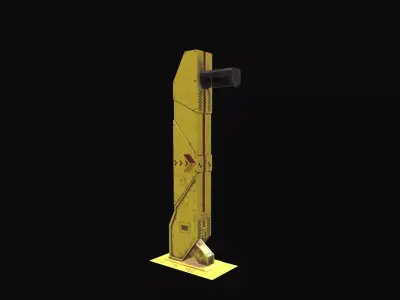 Scifi Street Lamp Low-poly 3D model