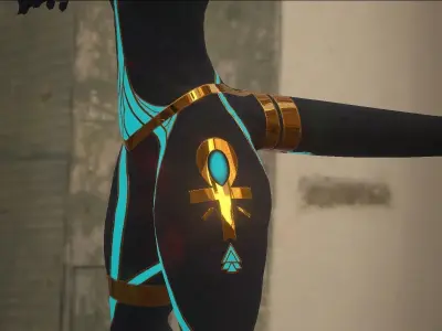 Deuzear Anubian Texture FREE  VRChat Audiolink Emission Matcap Texture